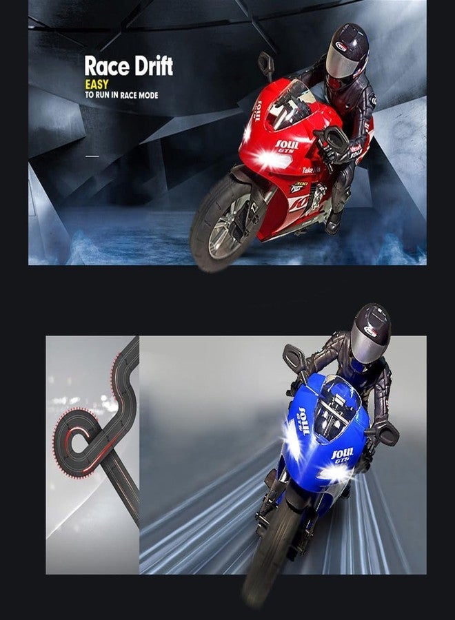 OOTLO دراجة نارية كهربائية تعمل بالتحكم عن بعد من OOTLO، بمقياس 1/6، تعمل بتردد 2.4 جيجا هرتز، بمحركين، وعجلتين، ذاتية التوازن، وقادرة على القيام بحركات بهلوانية، مزودة بجيروسكوب سداسي المحاور، هدية مثالية للكبار والصغار (إصدار جاهز للتشغيل). - Image 4